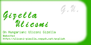 gizella ulicsni business card